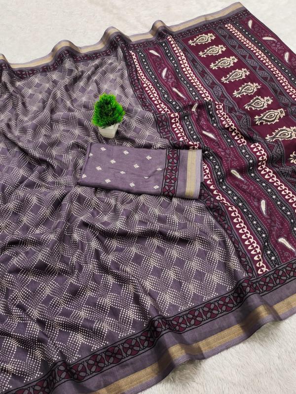 Vastrangan ajrakh print saree wholesale rate clothes